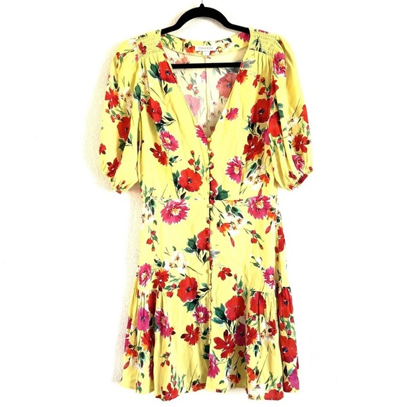 Yumi Kim Golden Hour Dress size medium floral print sunnyside yellow - Picture 5 of 6
